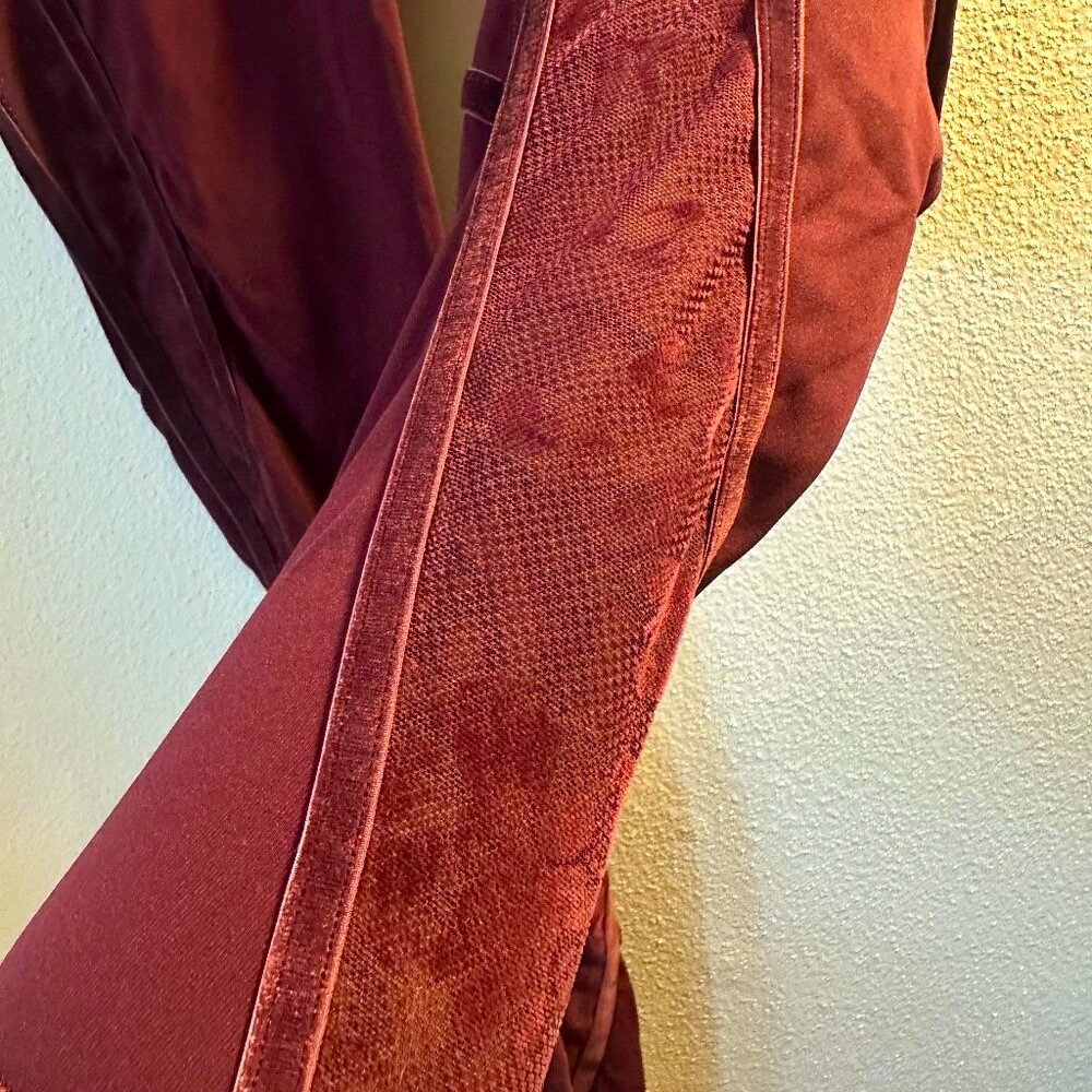 Lululemon Wunder Under Hi-Rise Burgundy Floral Burnout Mesh Leggings | s6 - Picture 11 of 17